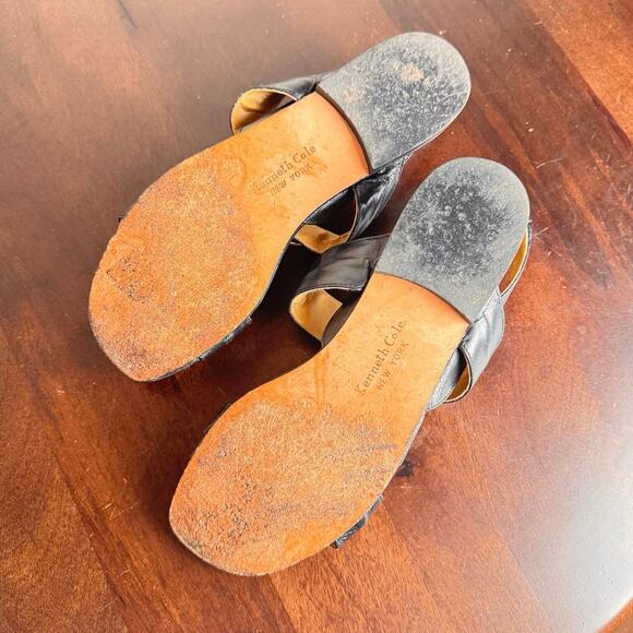 Kenneth Cole Embellished Leather Sandals - Size 6 - Picture 6 of 7